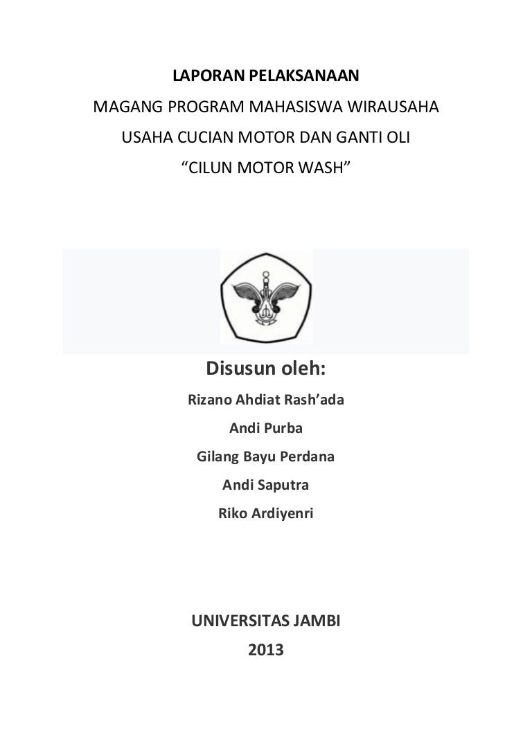 Laporan Pelaksanaan Magang Program Mahasiswa Wirausaha Usaha Cucian M