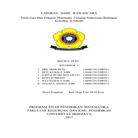 Peran guru mata pelajaran terhadap pelaksanaan bimbingan konseling disekolah 