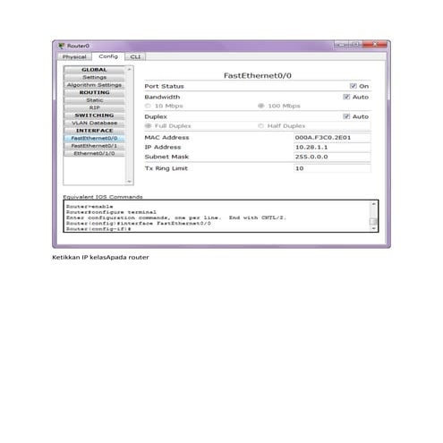 Laporan 1 router 3 pc