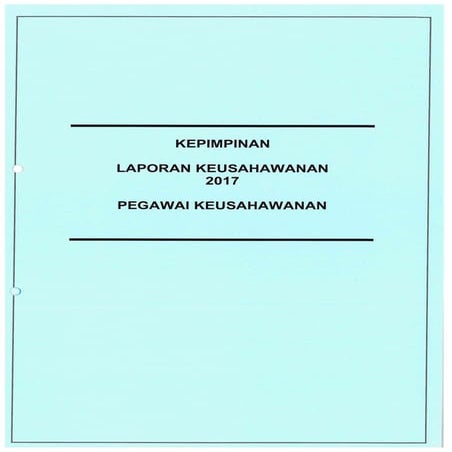Laporan 2017 (1/3) Aktiviti Keusahawanan KKS