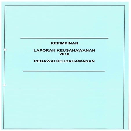 Laporan 2018 (1/3) Aktiviti Keusahawanan KKS