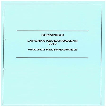Laporan 2019 (1/2) Aktiviti Keusahawanan KKS