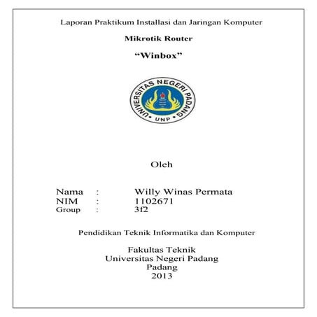 Laporan 4 pengenalan mikrotic router