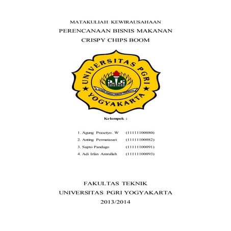 Laporan akhir bisnis makanan ringan