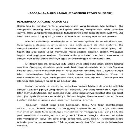 contoh kajian kes