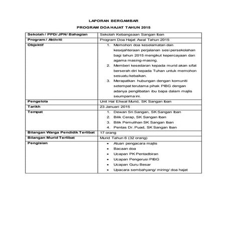 Laporan bergambar aktiviti sekolah