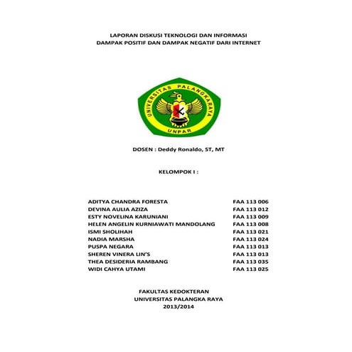 Laporan diskusi teknologi dan informasi