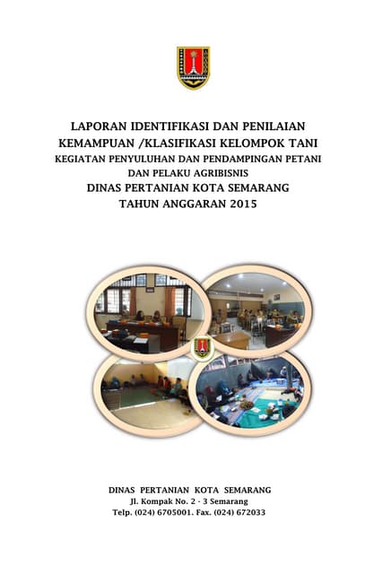 Laporan Pembinaan Kelembagaan Petani Tahun 2015