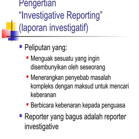 Laporan investigatif
