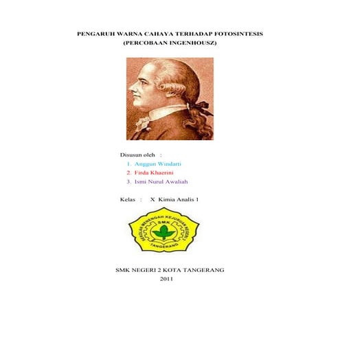 Laporan Percobaan Ingenhouzs