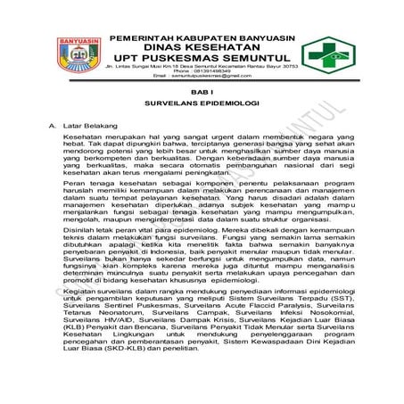 Laporan kegiatan surveilans