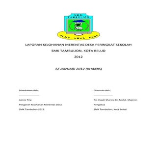 Laporan kejohanan merentas desa per...