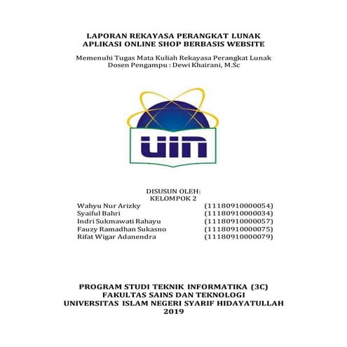 Laporan Rekayasa Perangkat Lunak Online Shop Berbasis Website