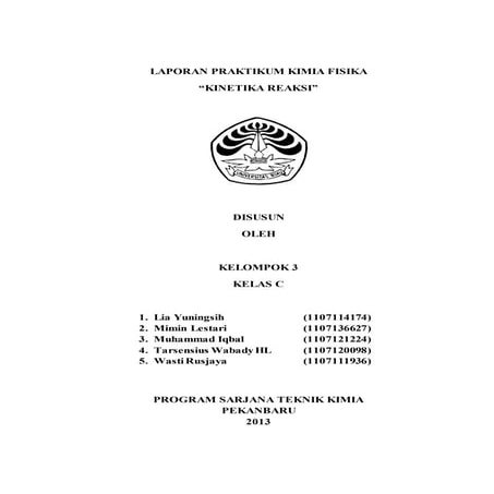 Laporan kelompok 3(kinetika reaksi)