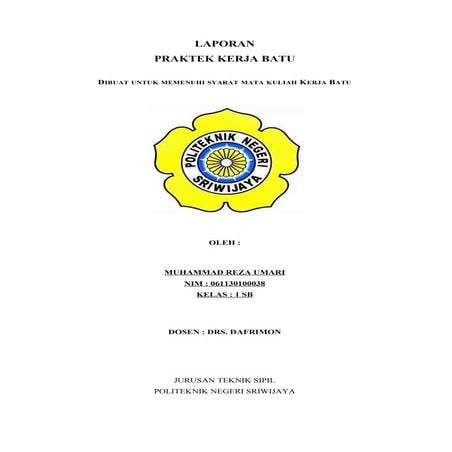 Laporan kerja batu reza