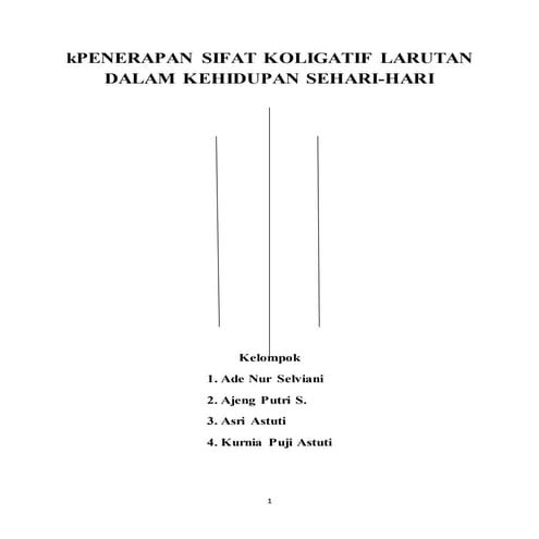 Laporan kimia sifat koligatif larutan di kegiatan  sehari-hari