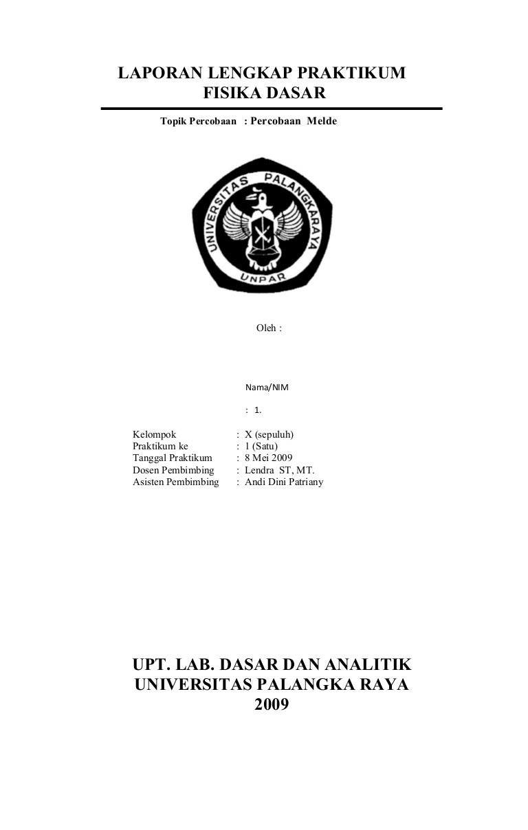 Laporan lengkap melde praktikum