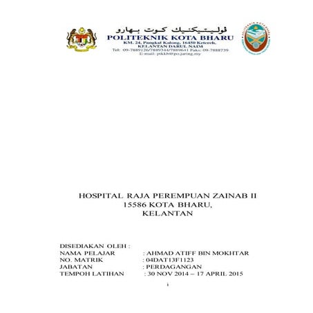 laporan latihan industri