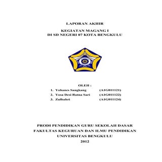 Laporan magang i di sd negeri 07 ko...