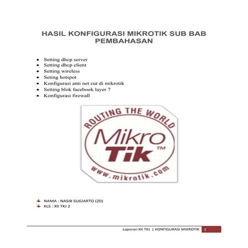 Laporan mikrotik 