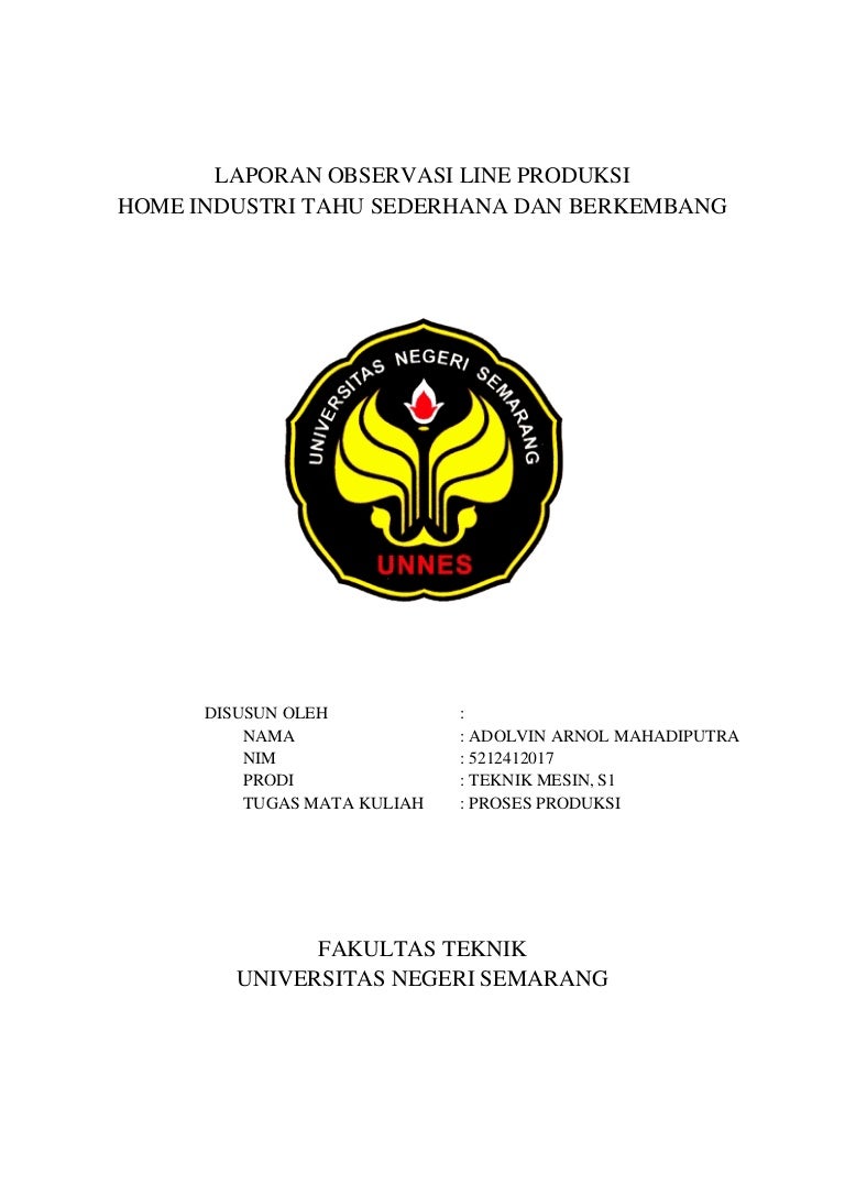 Laporan Observasi Line Produksi