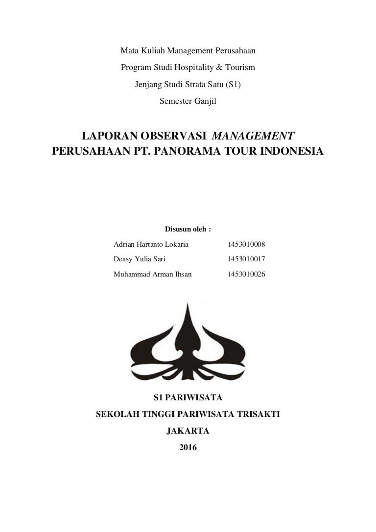 Contoh Laporan Magang Di Travel Agent Seputar Laporan
