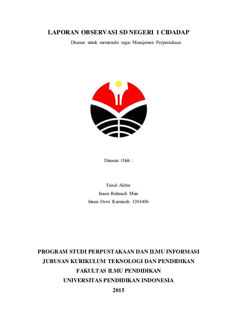Laporan Observasi Sd Negeri 1 Cidadap