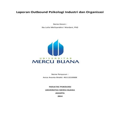 Laporan outbound aviza ananta bhakti