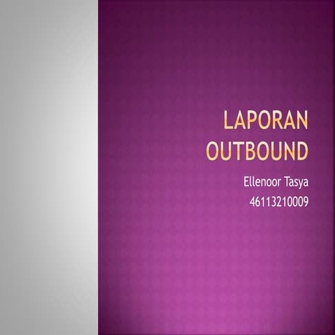 tugas pio outbond ellenoor tasya