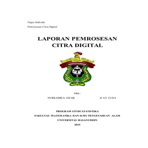 Pengolahan Citra Digital Dengan Menggunakan MATLAB | PDF