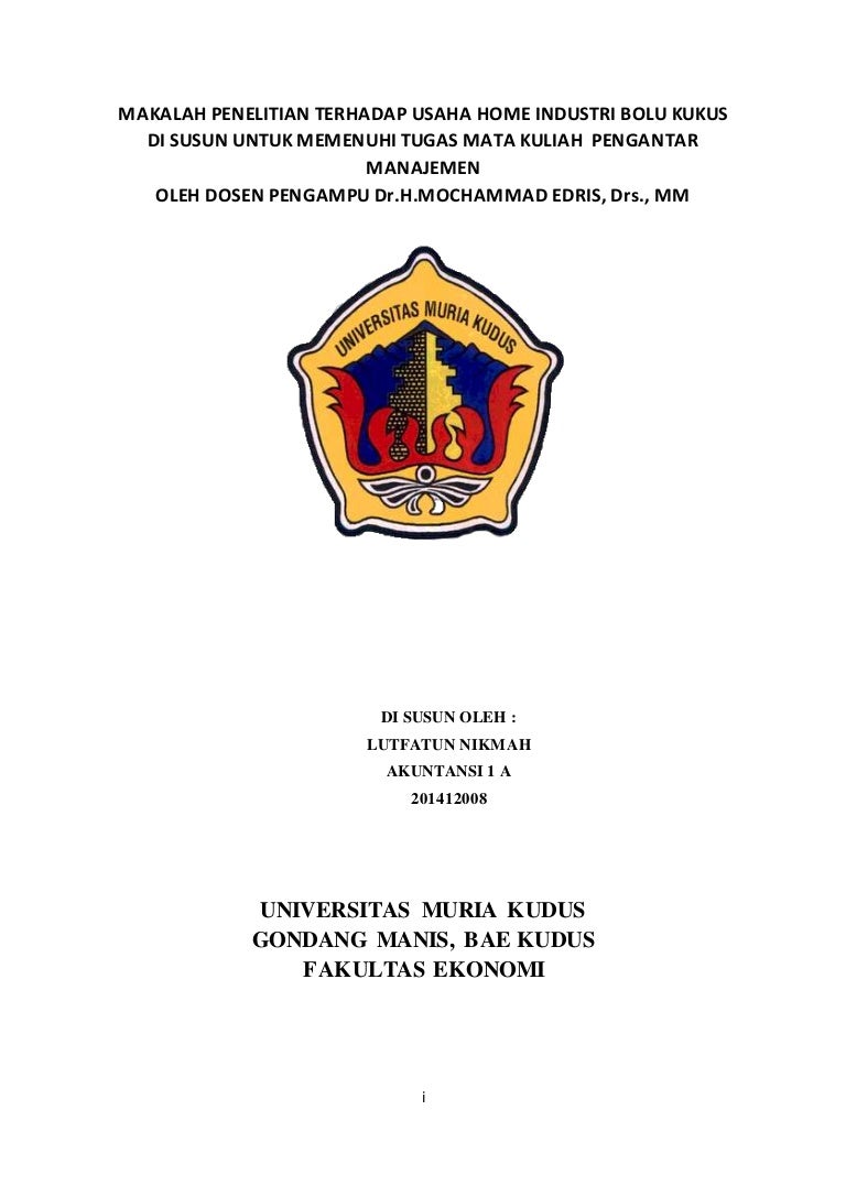 Laporan Penelitian Home Industri Bolu Kukus