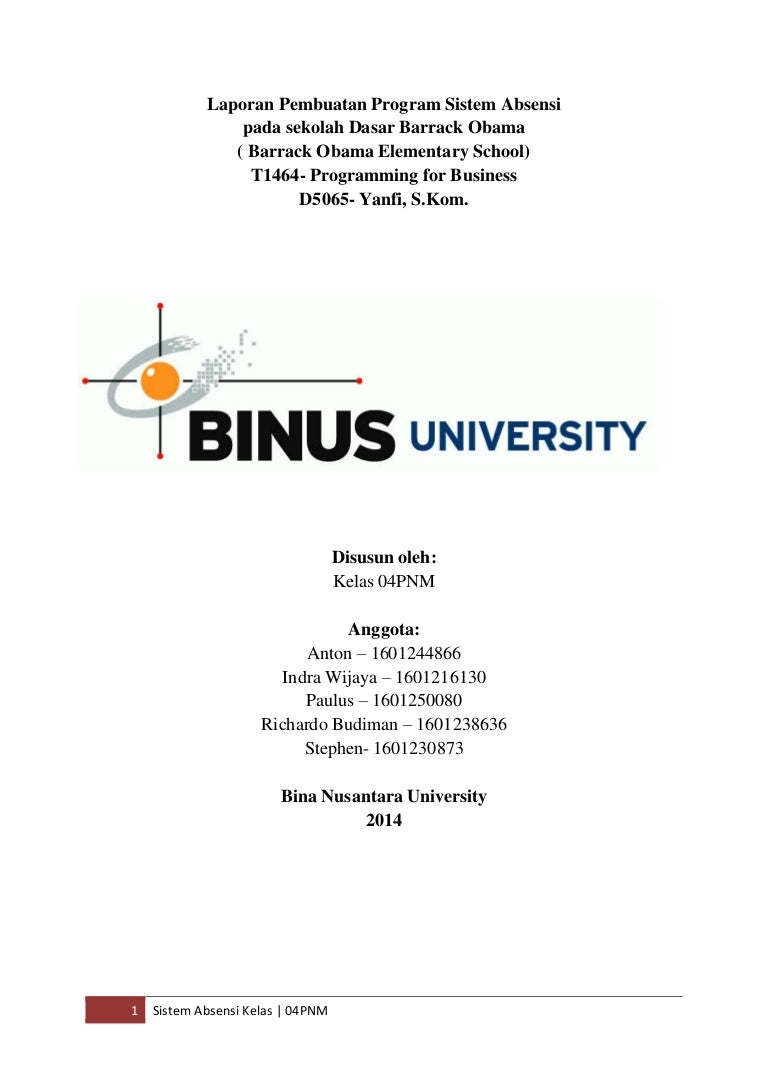 Laporan Tugas Akhir Programming For Business (PFB) - Pembuatan aplika…