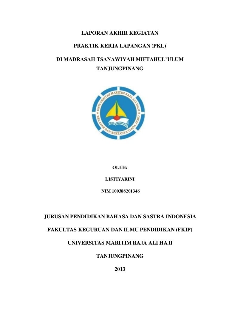 Contoh Laporan Praktek Kerja Lapangan Dalam Bahasa Inggris