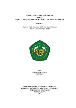 LAPORAN MAGANG PRAKTEK KERJA LAPANGAN (PKL) PADA KANTOR PELAYANAN