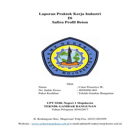 Laporan Praktek Kerja Industri Teknik Gambar Bangunan