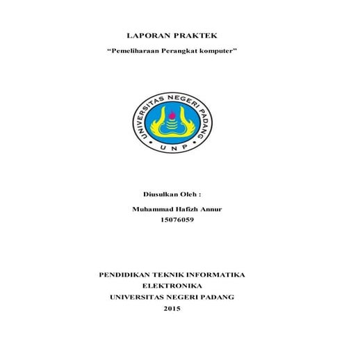 Laporan praktek Prangkat Komputer