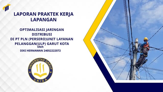 LAPORAN PRAKTEK KERJA LAPANGAN PLN DISTRIBUSI