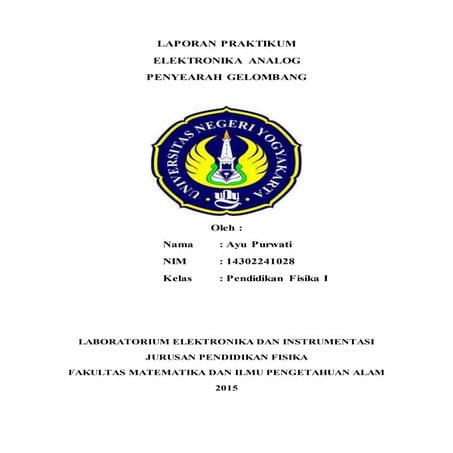 Laporan praktikum Penyearah Gelombang