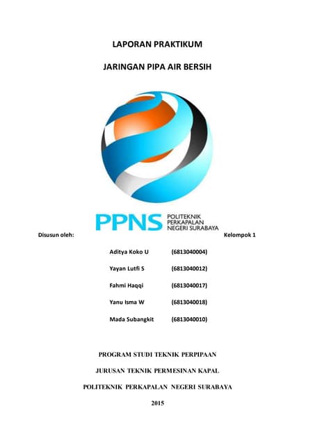 Laporan praktikum air bersih