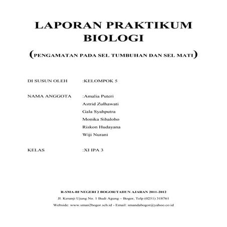 Laporan Praktikum Biologi | PDF