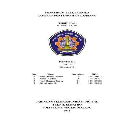 Laporan praktikum elektronika
