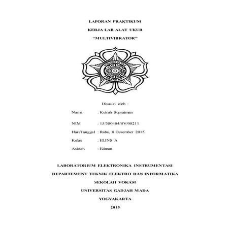 Laporan praktikum multivibrator