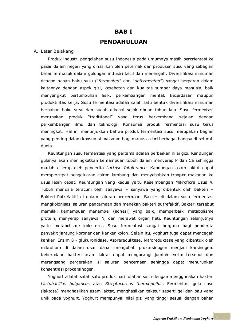 Laporan Praktikum Pembuatan Yoghurt