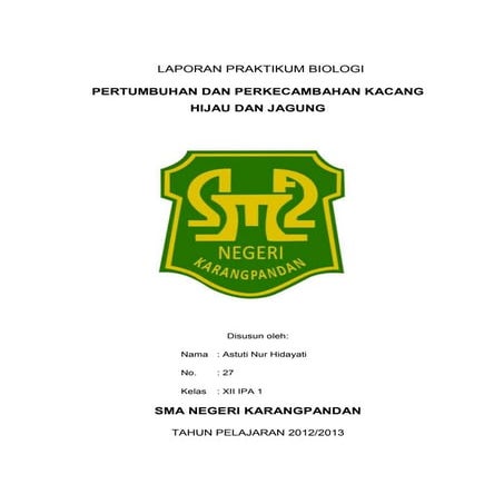 Laporan praktikum pertumbuhan biji