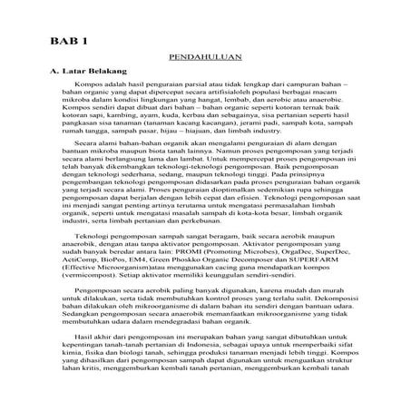 Laporan Praktikum Pupuk Kompos