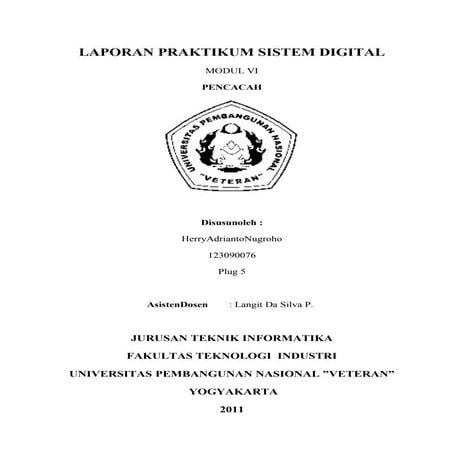 Laporan praktikum sistem digital bab 6 pencacah