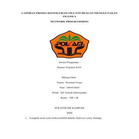 Laporan Pratikum NRP_ 2_Kristian_Laiya