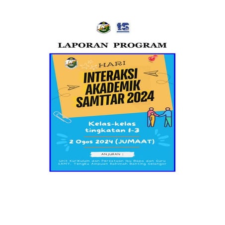 LAPORAN PROGRAM HIAS 2024, Anjuran Unit Kurikulum dan PIBG | PDF
