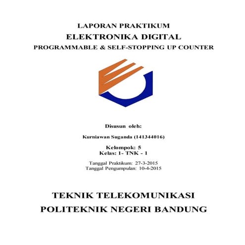 Laporan Programmeable Counter & Self-Stopping Cenounter