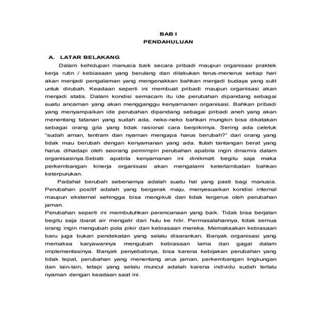 Laporan proyek perubahan Diklat PIM IV